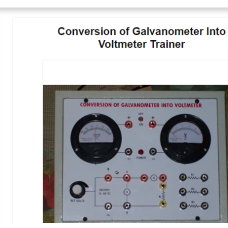 Conversion of Galvanometer Into Voltmeter Trainer