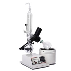 ROTARY VACUUM EVAPORATOR WITH VERTICAL CONDENSER