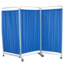 Hospital Folding Screen With Blue Curtain