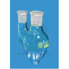 Pear Shape Two Neck Flask