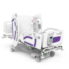 Adjustable Rotation Hospital ICU Room Beds (White)