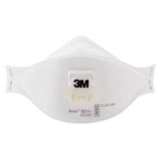 3M Standard N95 Aura 9211+ Disposable Particulate Respirator With Cool Flow Exhalation Valve And Adjustable Nose Clip - Meets NIOSH And OSHA Standards (10 Per Box)